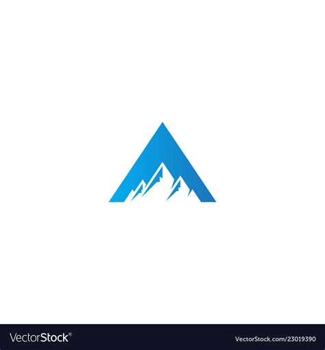 Triangle mountain logo Royalty Free Vector Image