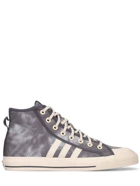 Adidas Originals Nizza High Top Sneakers In Black | ModeSens