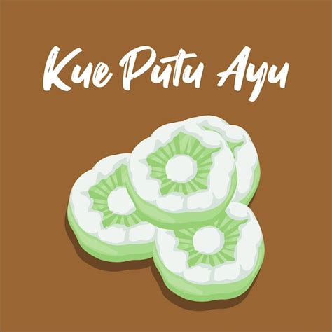 Premium Vector | Kue putu ayu or kue putri ayu cake from indonesia