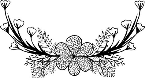 vector illustration of a floral ornament in black and white colors ...