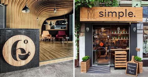 9 Design Ideas For Creative And Modern Wood Signs | Modern wood, Restaurant interior design ...