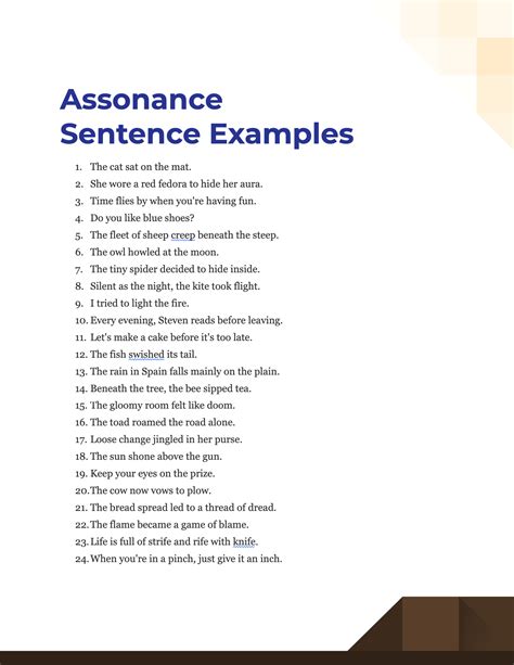 100 Assonance Sentence Examples, How To Write, Tips