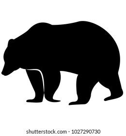 Vector Image Brown Bear Silhouette On Stock Vector (Royalty Free ...