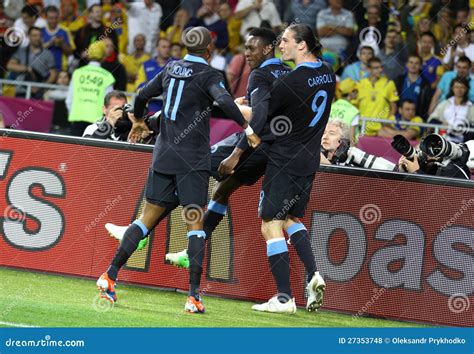 UEFA EURO 2012 Game Sweden Vs England Editorial Stock Photo - Image of ...