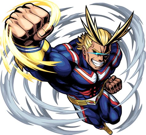 All Might Superhero Anime Dynamic Action Pose Clipart PNG | PNG All