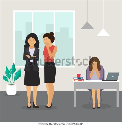 Workplace Bullying Businesswomen Bullied By Colleague Stock Vector (Royalty Free) 1862433505 ...