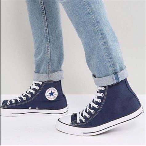 Navy Converse Converse All Star, Converse How To Wear, Converse Bleu ...