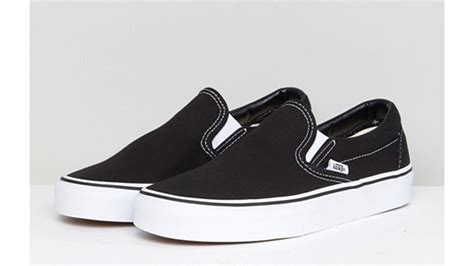 Vans Classic Slip On Black White | The Sole Womens