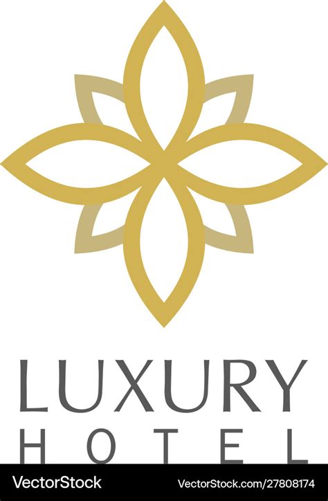 Luxury hotel logo Royalty Free Vector Image - VectorStock