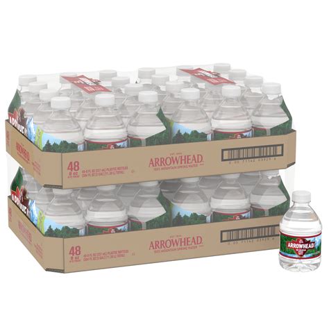 ARROWHEAD Brand 100% Mountain Spring Water, 8-ounce mini plastic bottles (Pack of 48) - Walmart ...