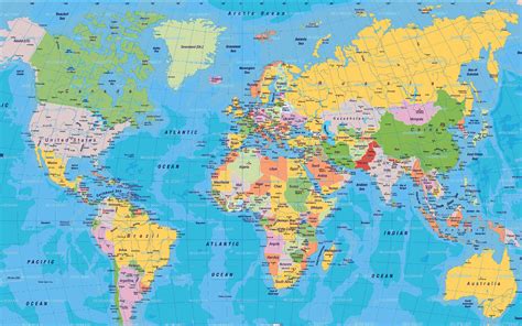 High Resolution Printable World Map