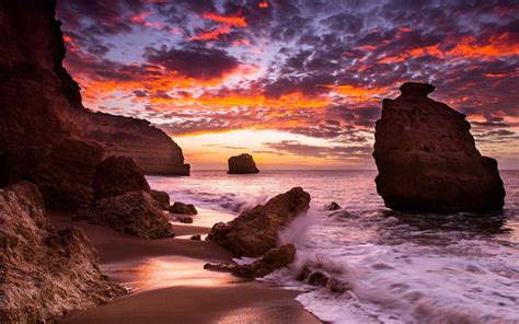 nature, Landscapes, Beaches, Cliff, Hills, Shore, Coast, Ocean, Sea, Waves, Rocks, Sky, Clouds ...