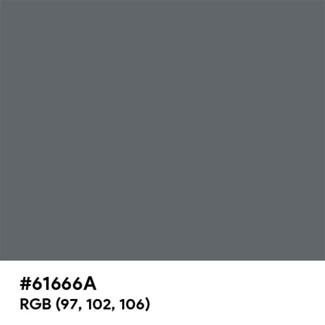 Iron color hex code is #61666A