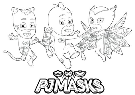 Coloring Page : Pj Masks To Print For Free Kids Coloring Mask - Coloring Home