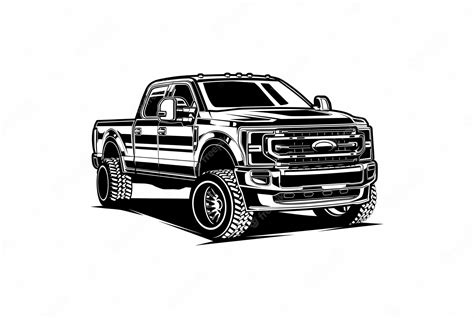 Premium Vector | Pickup truck silhouette