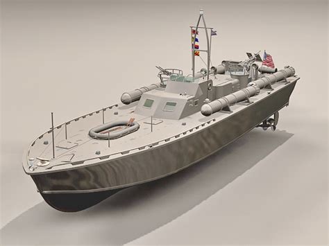 Motor Torpedo Boat PT-109 3D model - Download Free 3D models