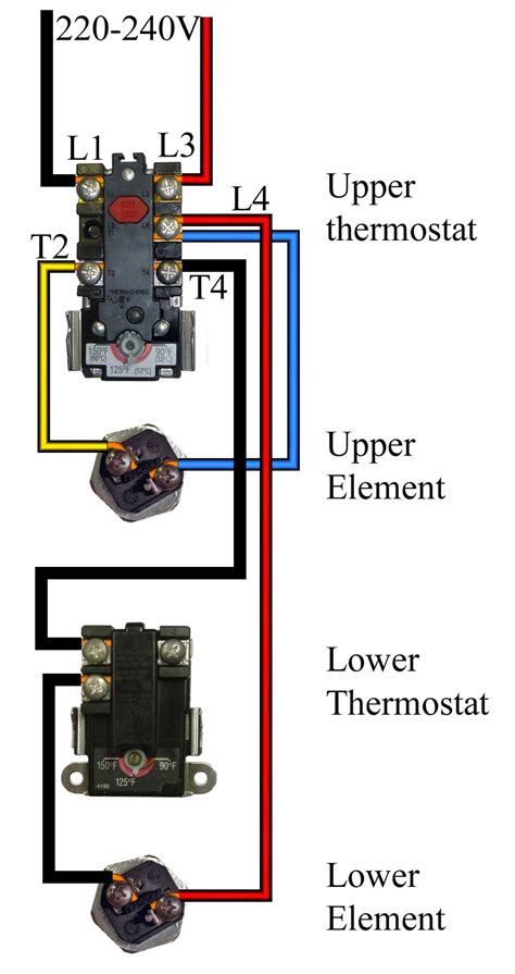 Rheem Electric Water Heater Thermostat Wiring