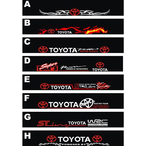 Toyota corolla windshield stickers