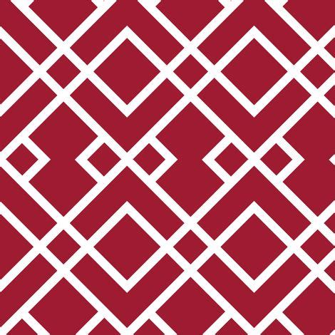 an abstract red and white pattern with squares, rectangles, and diagonals