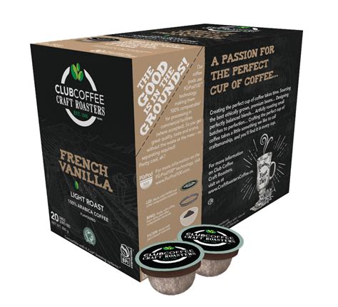 Craft Roasters French Vanilla Single Serve Pods - Club Coffee