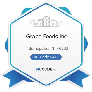 Grace Foods Inc - ZIP 46203, NAICS 445110, SIC 5411