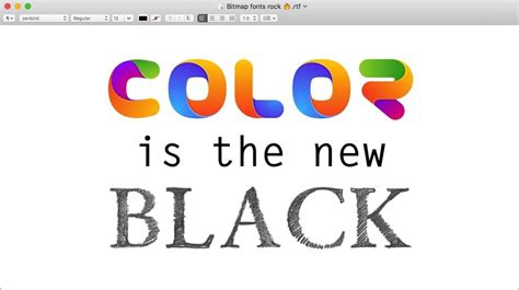 Color fonts : typography