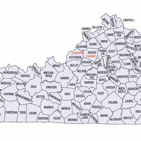 Printable Map Of Kentucky Counties | Printable Maps