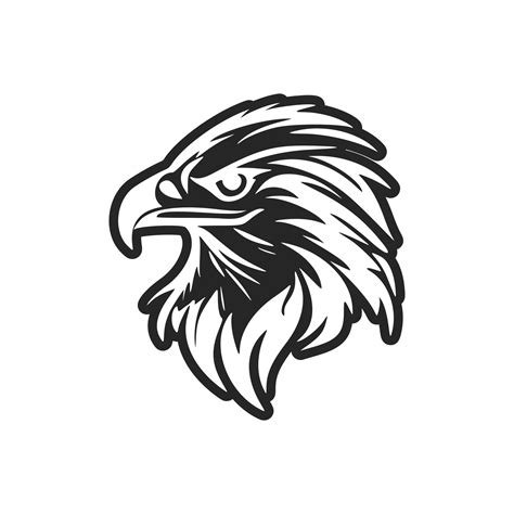 Vector logo of an eagle with black and white colors 21395848 Vector Art ...