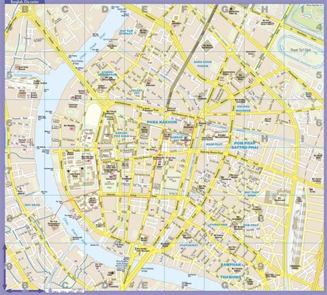 Bangkok City Centre Map - Ontheworldmap.com