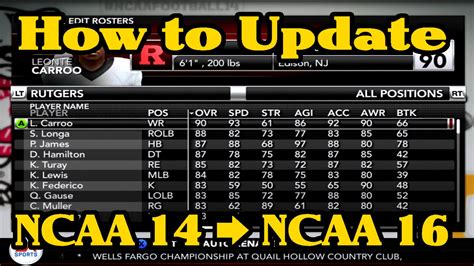 NCAA Football 14: How to Update Rosters and Teams to 2015-2016 Season (Xbox 360 & PS3) - YouTube