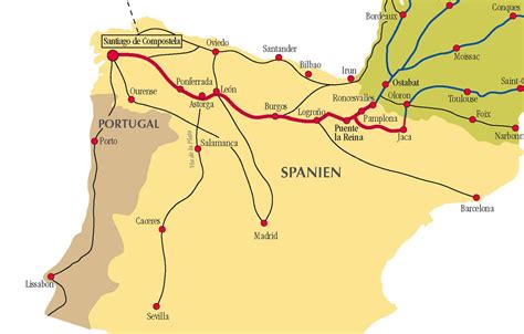 Camino de Santiago Routes in Spain