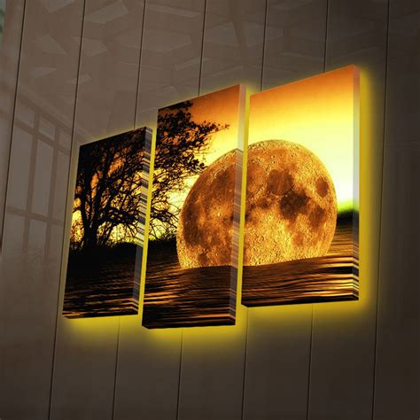 Moon Set - LED Canvas Art - Touch of Modern