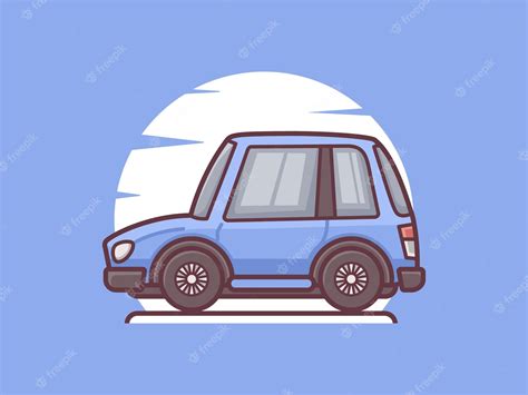 Premium Vector | Car vector illustration with outline style