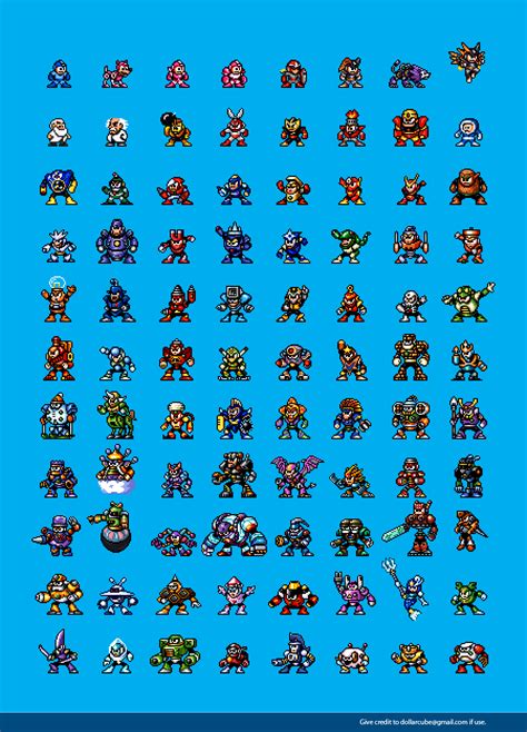 Mega Man 1-10 Classic Sprites by dollarcube on DeviantArt