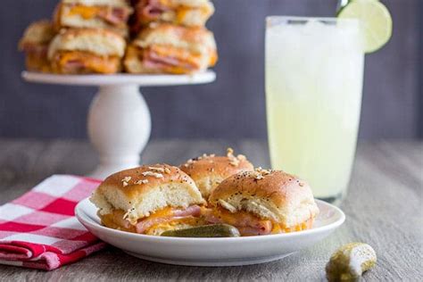 Easy Ham & Cheddar Potluck Sandwiches - Easy Make Ahead Recipe - All She Cooks