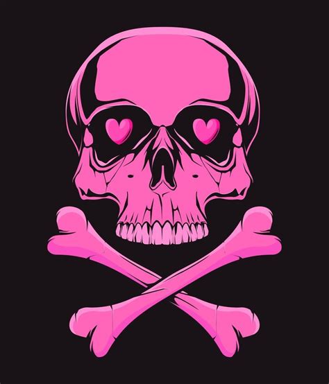 Pink skull with bones. Illustration for t-shirt print. Vector fashion illustration 2144847 ...