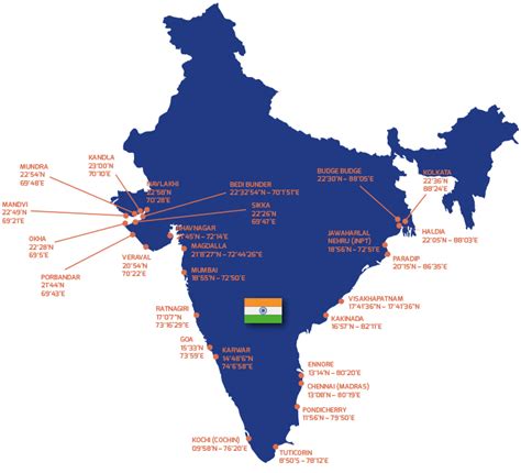 India Sea Ports Map