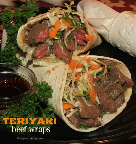 Teriyaki Beef Wraps - Wildflour's Cottage Kitchen