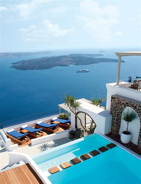 A Blissful New Hotel On The Greek Island Of Santorini | Architectural Digest