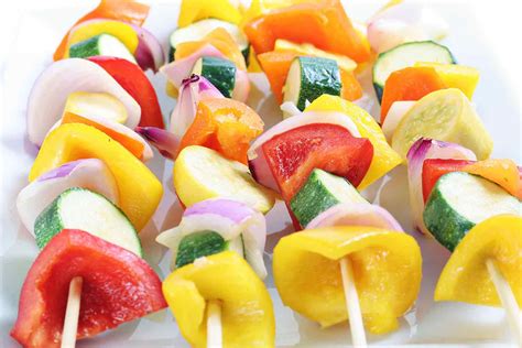 Fresh Vegetable Kabobs Recipe - Veggie Fest