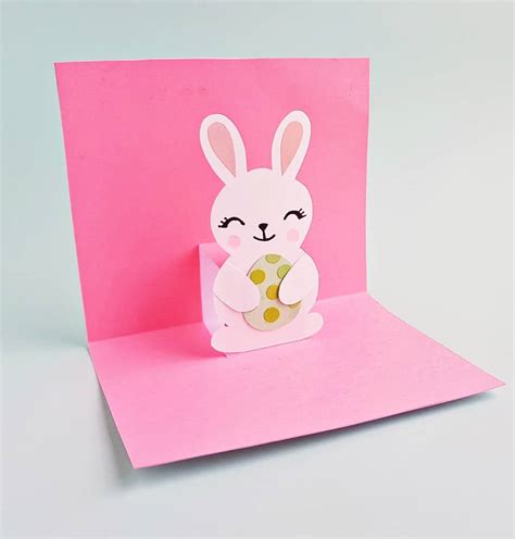 Pop-Up Bunny Easter Card - Cute Easter Craft for Kids With Free Printable