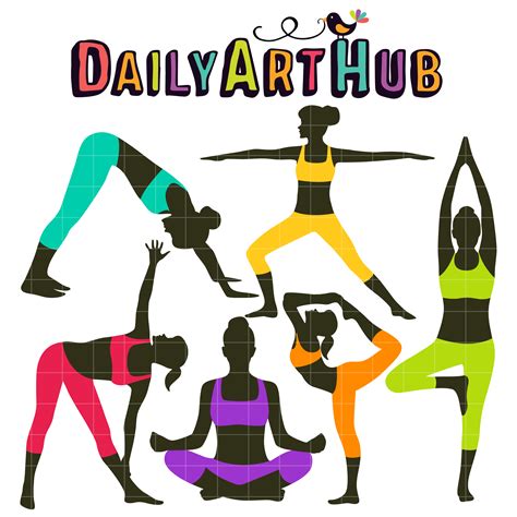 Yoga Poses Clip Art Set – Daily Art Hub – Free Clip Art Everyday