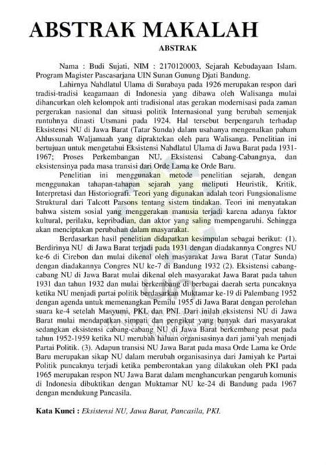 √ 10 Contoh Abstrak Makalah Bahasa Indonesia Nilai A [LENGKAP PDF]