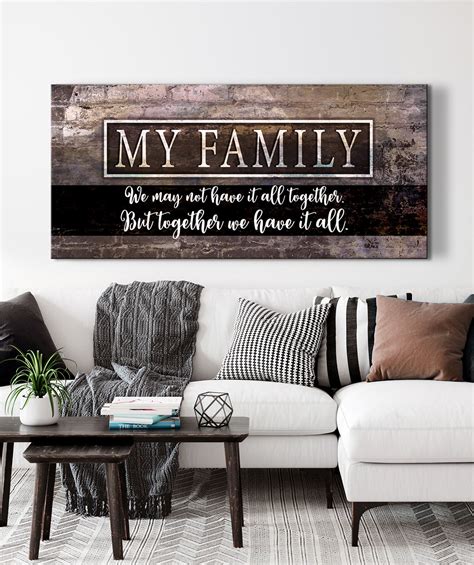 Family Wall Art: Family Have It All V4 (Wood Frame Ready To Hang) - Sense Of Art