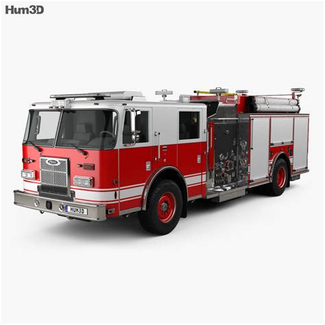 Pierce Fire Truck Pumper 2015 3D model - Vehicles on Hum3D