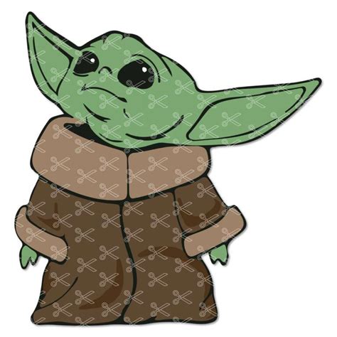 Baby Yoda Mandalorian SVG DXF PNG Clipart Cut File for Cricut and ...