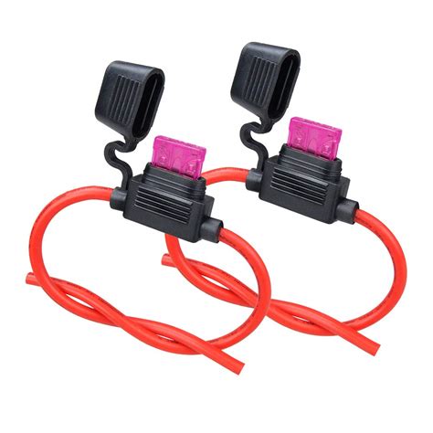 Buy 10ga Fuse Holder, 2 Pack MUYI Inline Fuse Holder 10 Gauge Fuse Holders 12v Waterproof ...