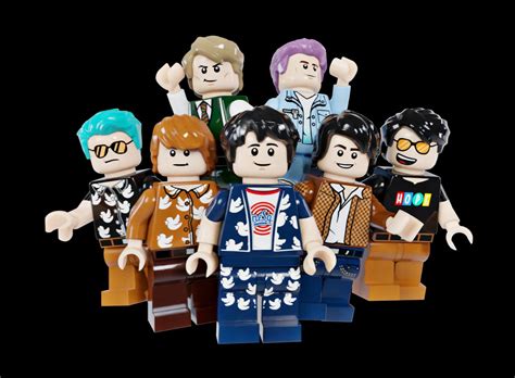 BTS Dynamite LEGO minifigures I designed. I'm now working on them with their Permission To Dance ...