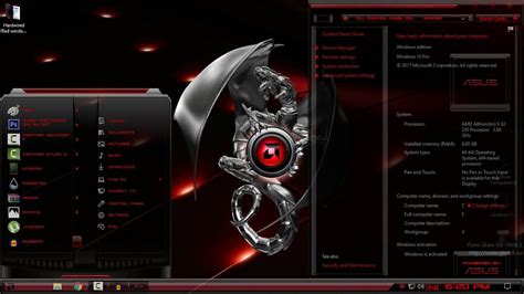 Windows 10 amazing theme Hardwired Red - YouTube