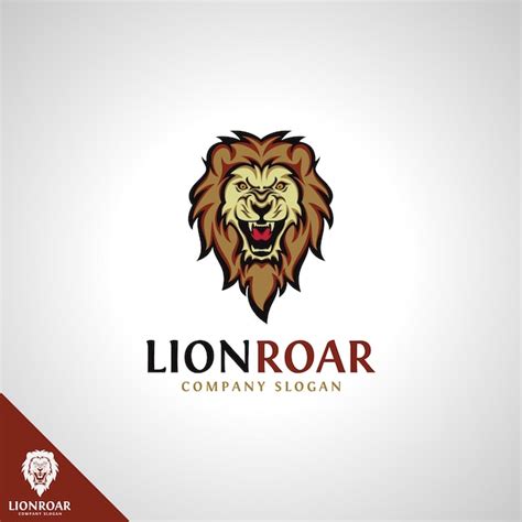 Premium Vector | Lion roar logo template